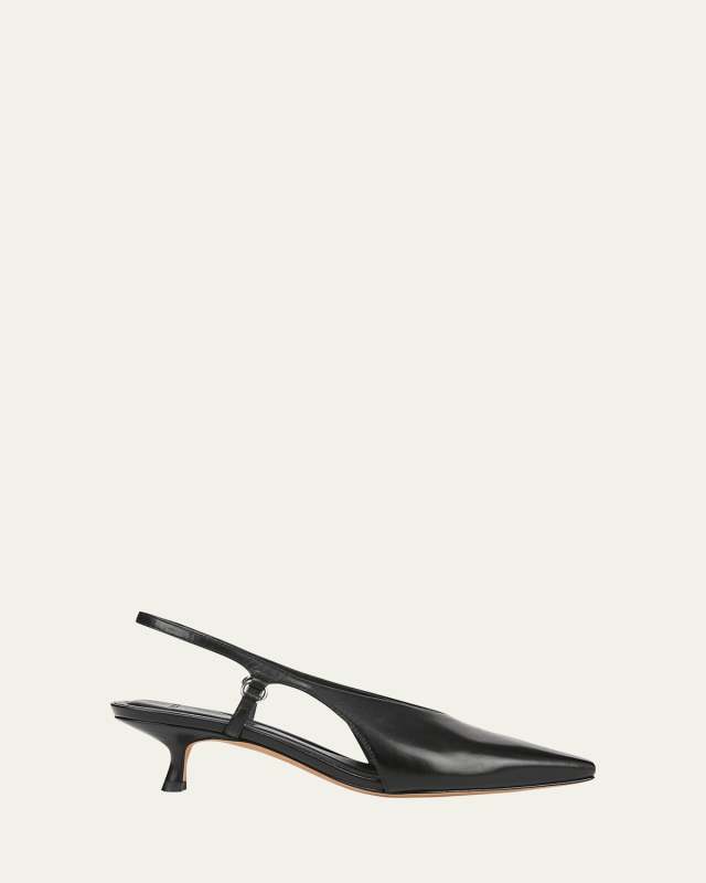 Sabrina Leather Slingback Pumps